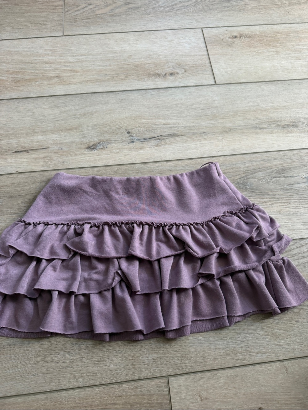 Urban Outfitters Mauve Ruffle Tiered Mini Skirt